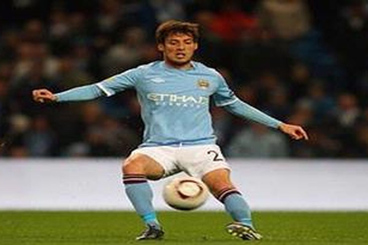 Gelandang Manchester City, David Silva.