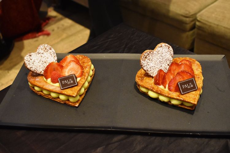 Heart Shaped Strawberry Millefeuille