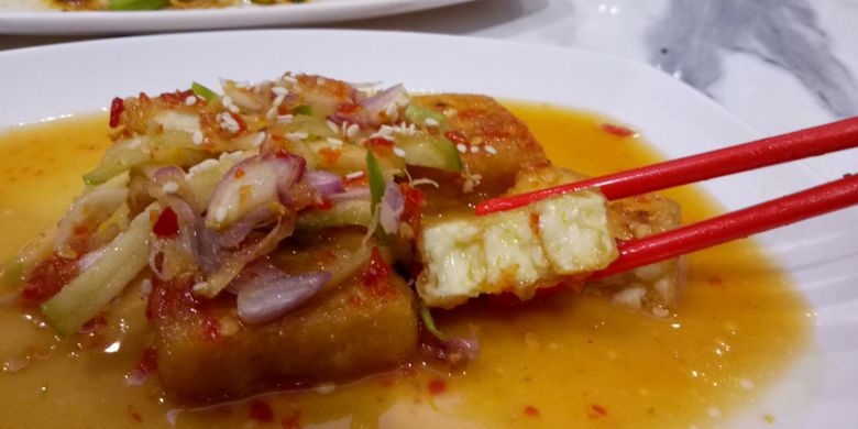 Tofu ala Thailand, salah satu hidangan yang menjadi favorit di Howker Chan, Indonesia.