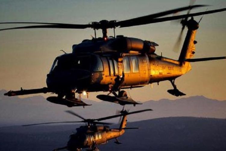 Salah satu varian helikopter UH-60 Black Hawk yang digunakan Angkatan Udara AS.