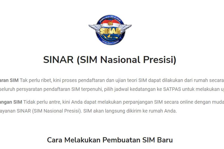 Cara Bikin SIM Online 2023, Link, Syarat, dan Biayanya