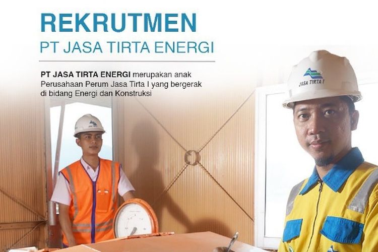 PT Jasa Tirta Energi membuka lowongan kerja.