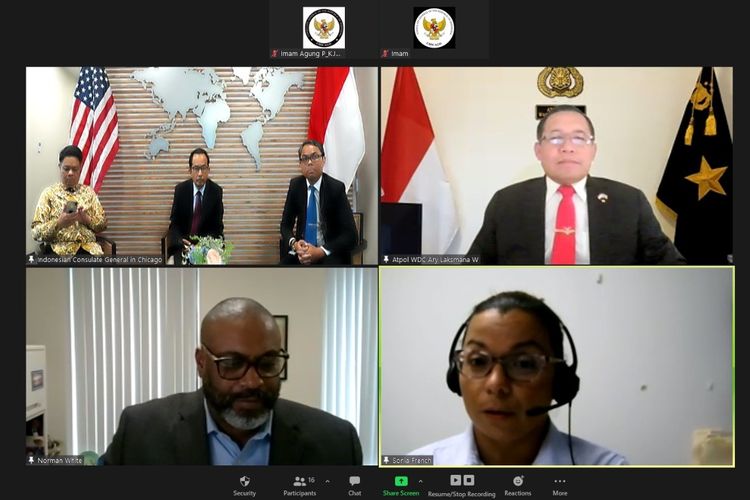 Webinar KJRI Chicago Hate Crimes and How to Tackle It. [Dok. KJRI Chicago]