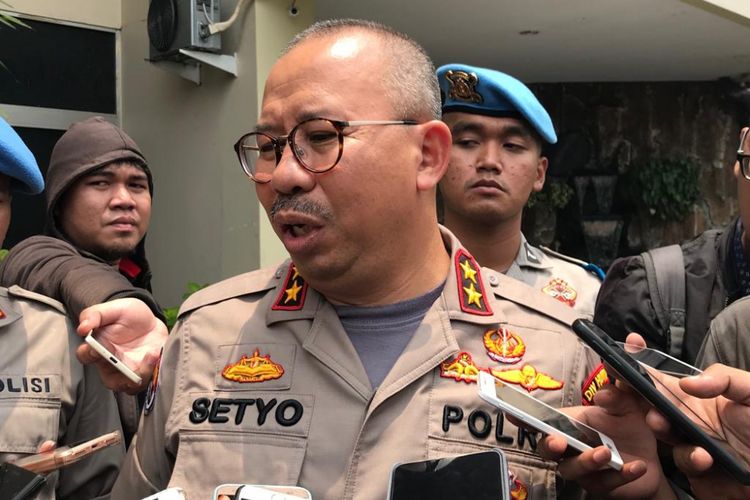 Kepala Divisi Humas Polri Irjen (Pol) Setyo Wasisto di Polda Metro Jaya, Jakarta Selatan (2/10/2018). 