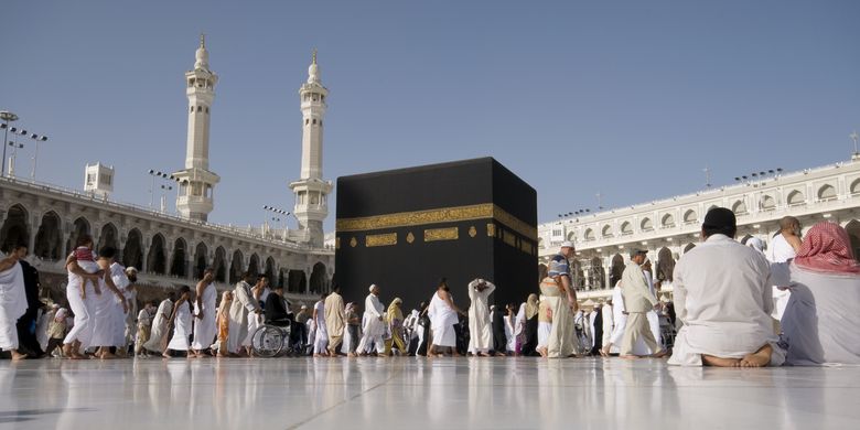 Ka'bah di Masjidil Haram, Mekkah, Arab Saudi.