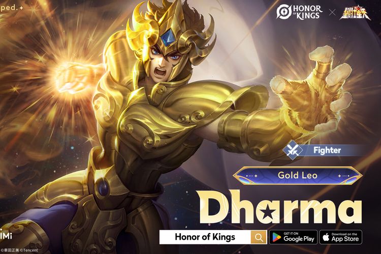 Honor of Kings merilis empat skin Saint Seiya yang bisa didapat pemain. Tiga di antaranya harus ditukar dengan token, sementara satu lainnya bisa didapatkan gratis. 