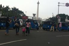 Libur Sekolah, Monas Ramai Anak-anak dan PKL