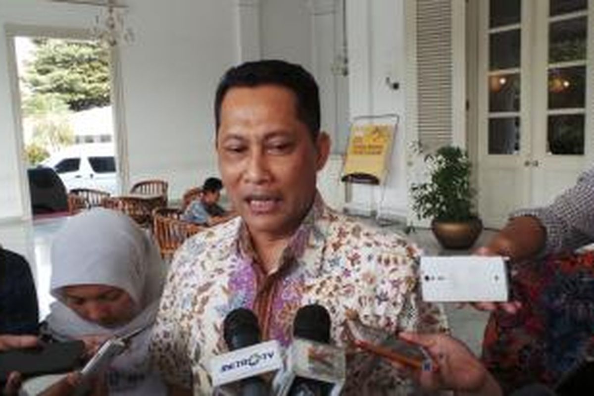 Kepala Badan Narkotika Nasional (BNN) Komisaris Jenderal (Pol) Budi Waseso, di Balai Kota, Jumat (25/9/2015) sore.