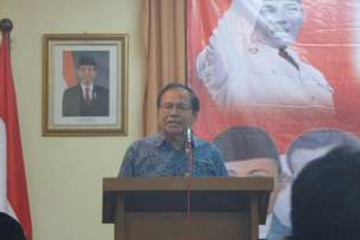 Mantan Menteri Koordinator Kemaritiman Rizal Ramli dalam acara diskusi bertema 