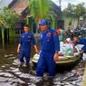 Banjir Sayung Demak, Anak-anak Naik Perahu Karet dan Truk Polisi ke Sekolah
