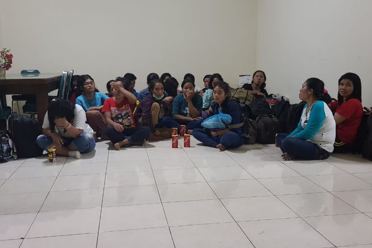 Sebanyak 20 calon pekerja migran non prosedural atau ilegal di Pondok Kopi, Jakarta Timur, diamankan Tim Kementerian ketenagakerjaan (Kemnaker), Kamis (16/5/2019).