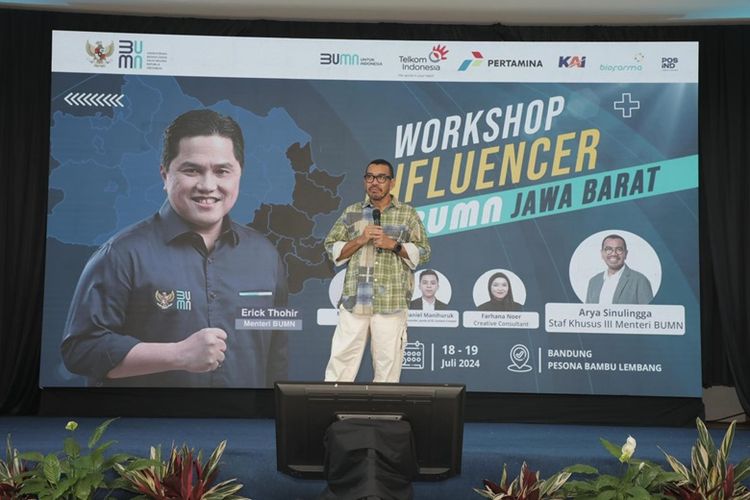 Workshop Influencer BUMN Jawa Barat di Hotel Pesona Bamboe Lembang, Bandung, Jawa Barat, berlangsung mulai Kamis (18/7/2024) hingga Sabtu (20/7/2024).