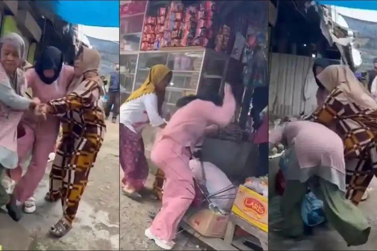 Viral Video Perkelahian Tiga Emak-emak di Pasar Sentral Sinjai, Berujung Saling Lapor Polisi