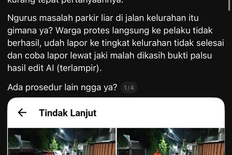 Foto Penanganan Parkir Liar Diduga Hasil AI, Pramono Minta Lurah Diperiksa