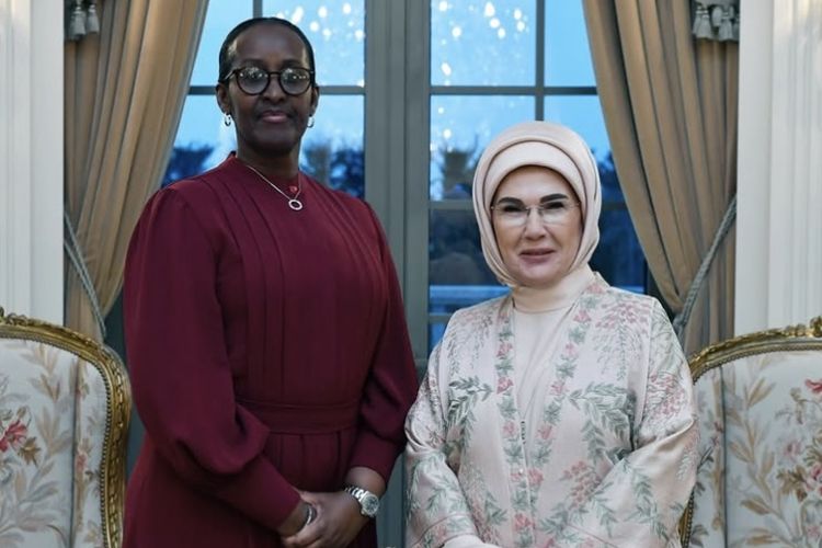 Unggahan Emine Herdogan saat didatangi First Lady of Rwanda Jeannette Kagame,  Jumat (24/1/2025).