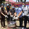 Polres Keerom Musnahkan 829,4 Gram Ganja