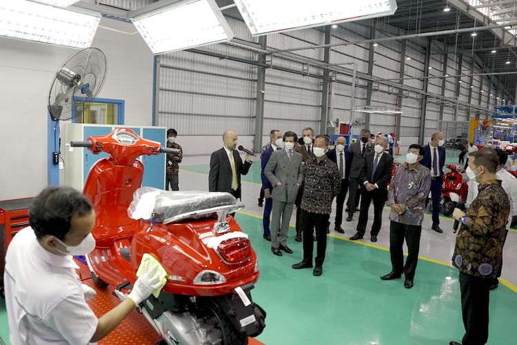 Peresmian Pabrik Piaggio Group di Indonesia