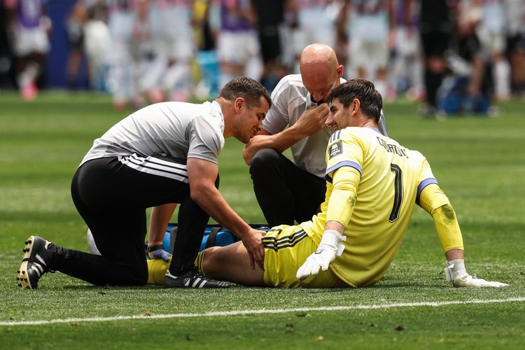Komentar Bijak Courtois Usai Ditarik di Tengah Laga Vs Spanyol yang Berujung Kekalahan