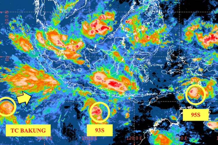 BMKG Deteksi Siklon Tropis Bakung dan 2 Bibit Siklon, Ini Wilayah Potensi Terdampak dari Sumatera hingga Papua