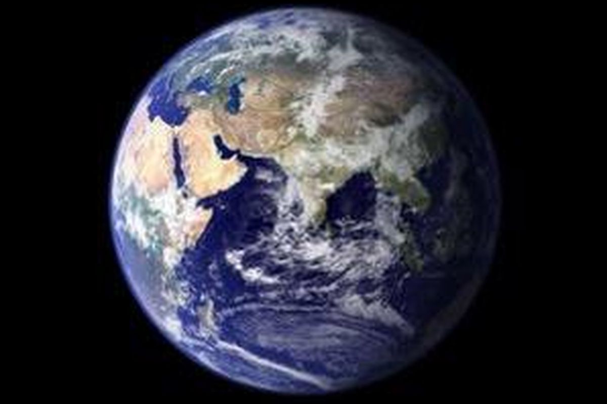 Bumi dipotret dari ruang angkasa.