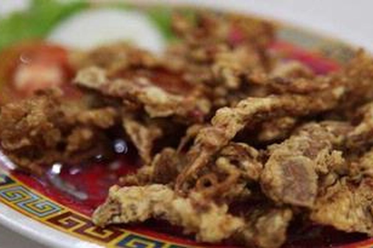 Kepiting lemburi goreng kering.