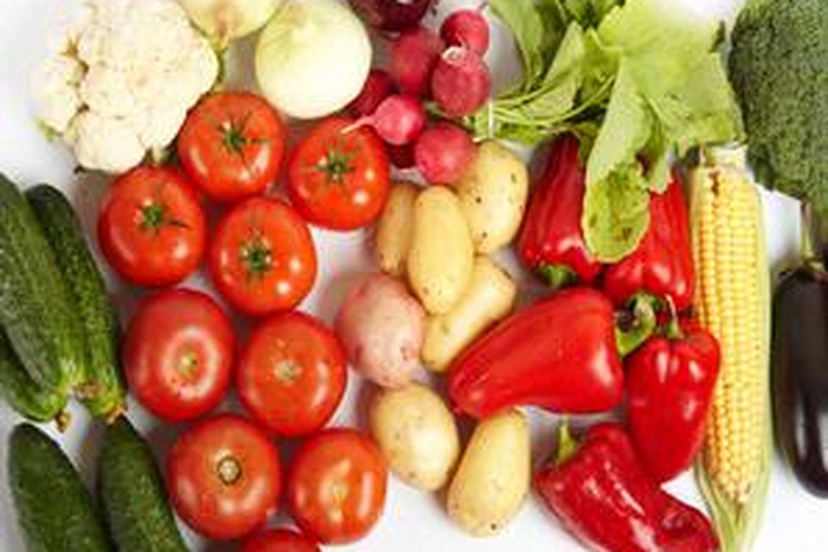 Sayur dan buah sumber serat.