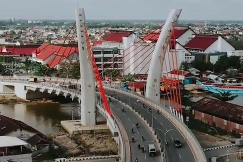 Kabelnya Hilang, Lampu Jembatan Sei Alalak yang Baru Diresmikan Sudah Tak Berfungsi