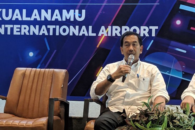 A file photo of President Director of PT Angkasa Pura II, the biggest airport operator in Indonesia, Muhammad Awaluddin speaking at an event in Terminal 3 of Soekarno-Hatta International Airport dated on February 10, 2020.   