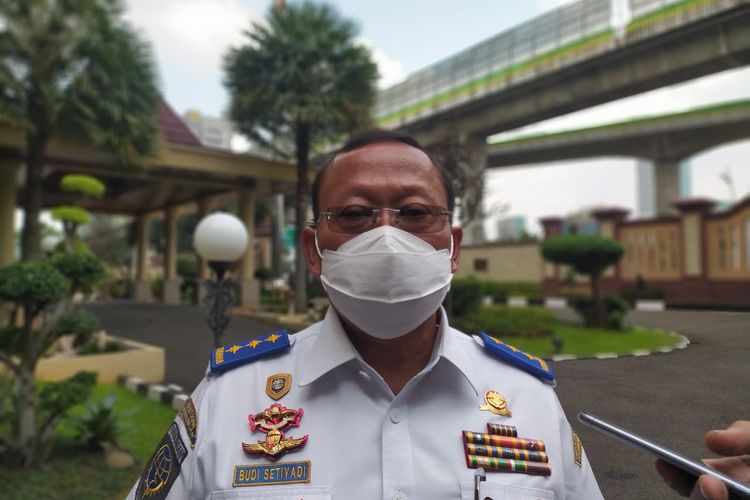 Direktur Jenderal (Dirjen) Perhubungan Darat Kementerian Perhubungan Budi Setiyadi di Mabes Polri, Jakarta, Kamis (14/4/2022).