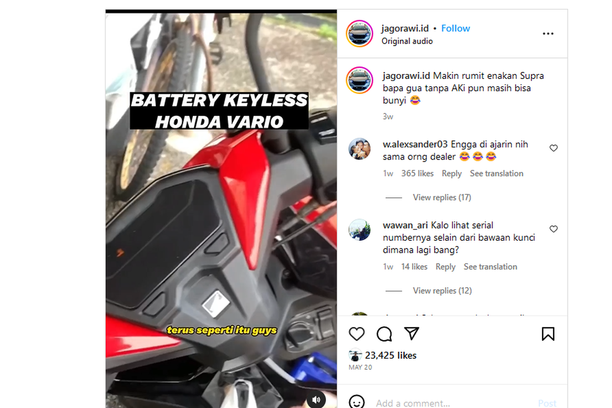 Tips menyalakan motor Honda saat baterai remot kehabisan baterai