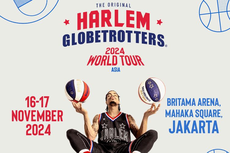 Tim basket legendaris Harlem Globetrotters akan menyambangi Indonesia sebagai bagian dari 2024 World Tour Asia pada 16-17 November 2024.