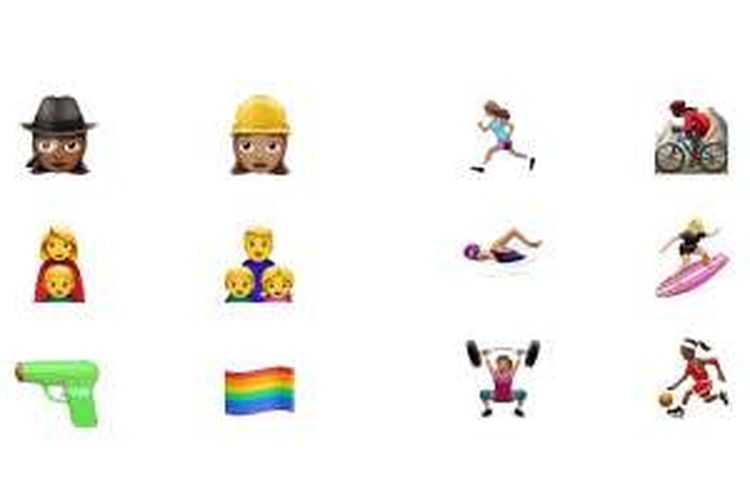 12 emoji Apple baru pada iOS 10.