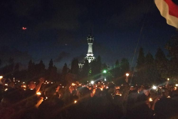 Ribuan warga Denpasar Nyalakan Lilin untuk Ahok
