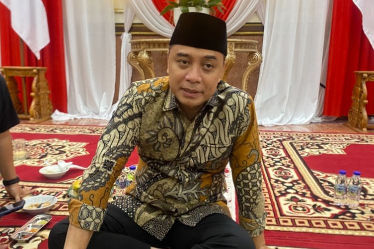 Wali Kota Surabaya, Eri Cahyadi usai doa bersama, Selasa (9/12/2025).
