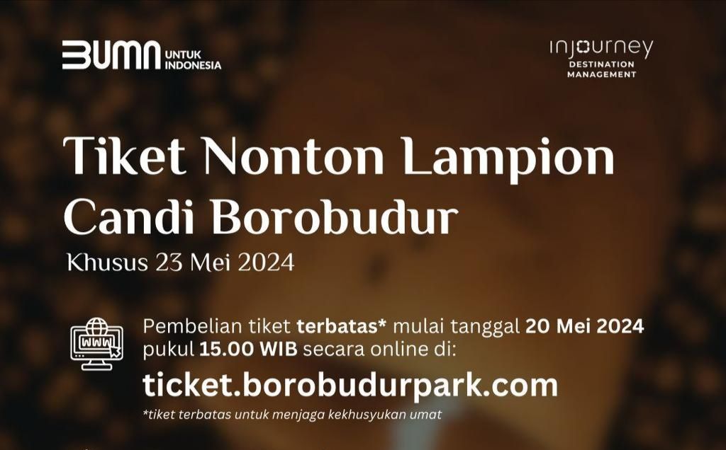 Festival Lampion 23 Mei di Borobudur: Jadwal Pembelian Tiket, Harga, dan Lokasi Penerbangan