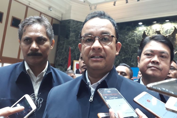 Gubernur DKI Jakarta Anies Baswedan di Balai Kota DKI Jakarta, Jalan Medan Merdeka Selatan, Rabu (23/10/2019).