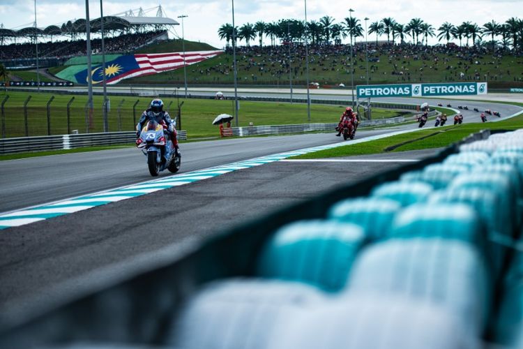 Alex Marquez saat berlaga pada MotoGP Malaysia 2023