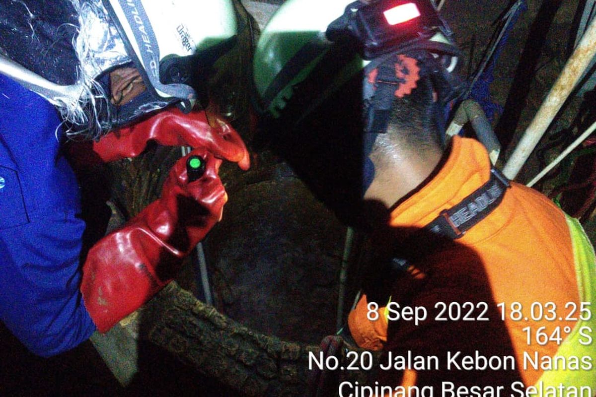 Seekor biawak ditemukan di salah satu sumur rumah warga di Jalan Cipinang Galur Kulon RT 002 RW 005, Kelurahan Cipinang Besar Selatan, Kecamatan Jatinegara, Jakarta Timur, Kamis (8/9/2022) petang. Penemuan itu berawal dari pemilik rumah yang curiga air mandi di rumahnya tiba-tiba mengeruh.
