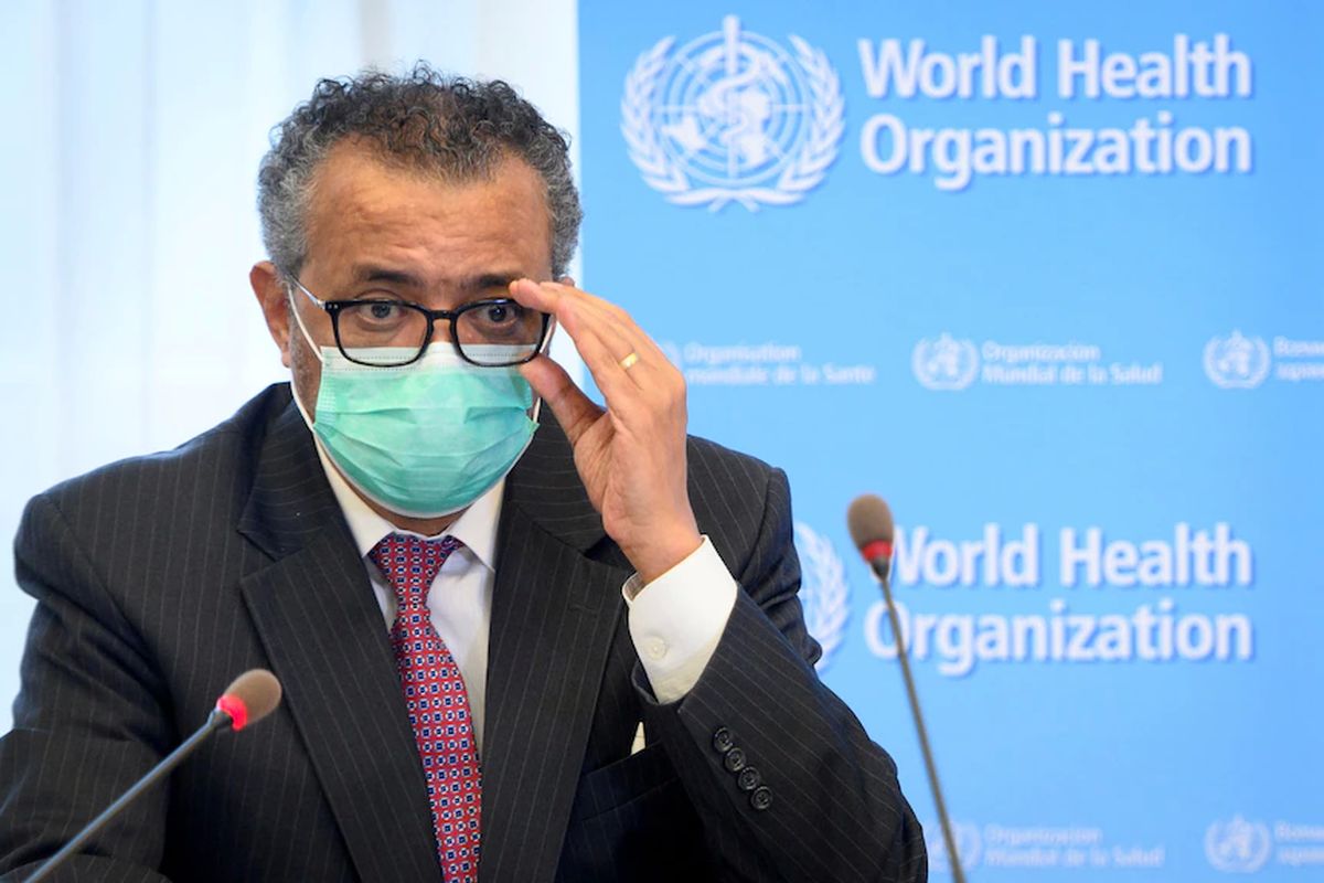 WHO director-general Tedros Adhanom Ghebreyesus.