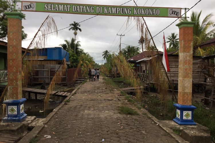 Nampak Kampung Kokonao sekarang. Jelas berbeda dengan Kampung Kokonao zaman dulu di Kabupaten Mimika, Papua bulan April 2022.