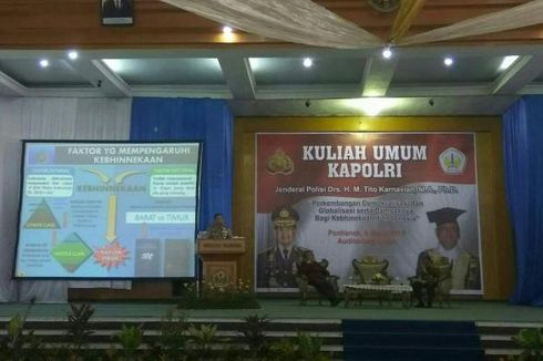 Kapolri Beri Kuliah Umum tentang Kebinekaan di Universitas Tanjungpura