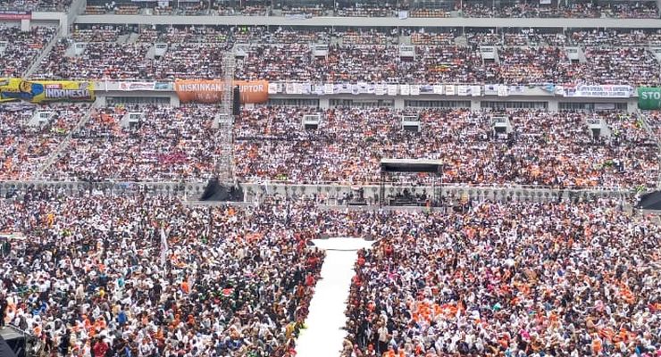 Lautan Massa Sesaki Kampanye Akbar Anies-Muhaimin di JIS