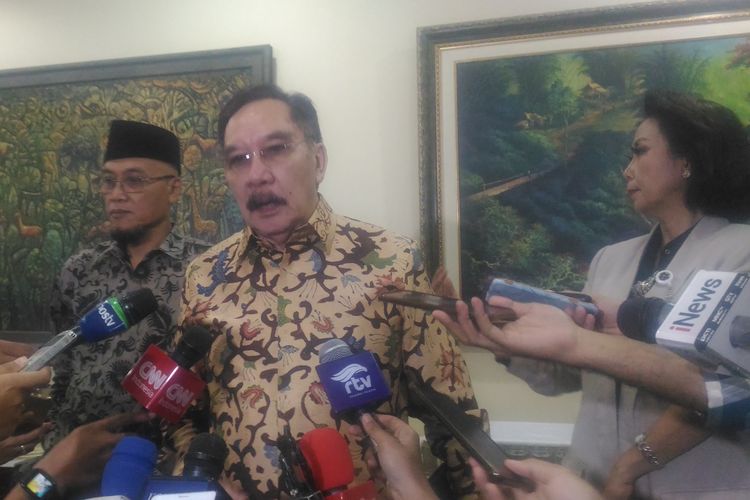 Mantan pimpinan Komisi Pemberantasan Korupsi (KPK) Antasari Azhar di Gedung Sekretariat Negara, Selasa (2/7/2019).