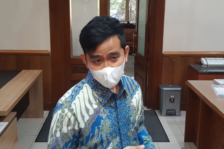 Wali Kota Solo Gibran Rakabuming Raka di Balai Kota Solo, Jawa Tengah, Rabu (24/8/2022).