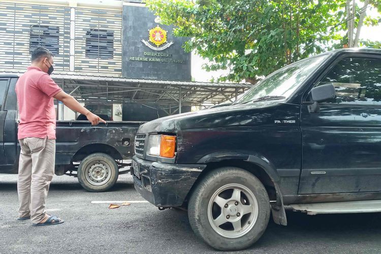 Sejumlah kendaraan yang sempat diamankan polisi di SPBU Nibung, Bangka Tengah, Bangka Belitung, Jumat (8/4/2022).