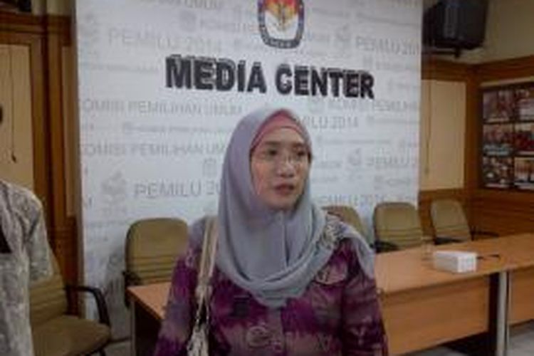 Wakil Sekretaris Jendral Partai Demokrat Andi Nurpati, saat di kantor Komisi Pemilihan Umum, Jumat (5/7/2013)
