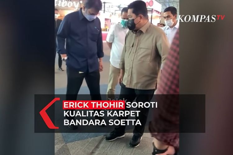 Kualitas karpet Bandara Soekarno-Hatta dikritik Erick Thohir