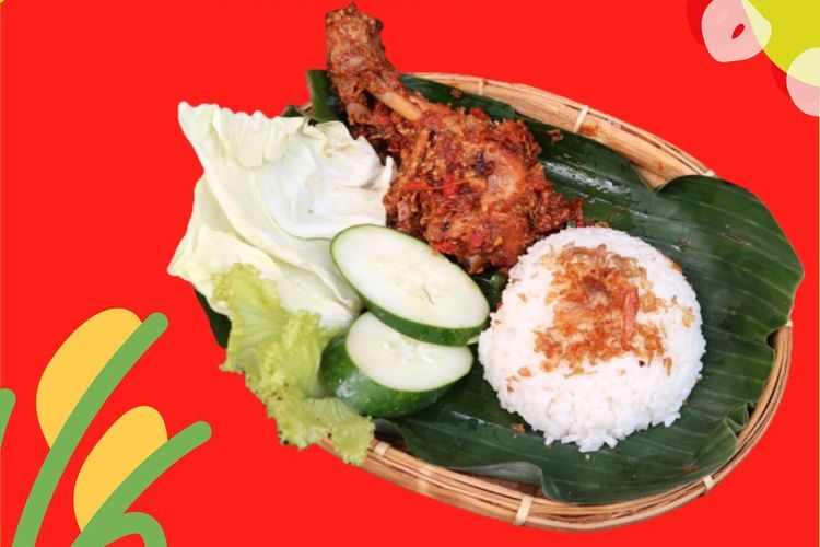 Salah satu menu ayam bakar di Kedai Kak Ros Beciro