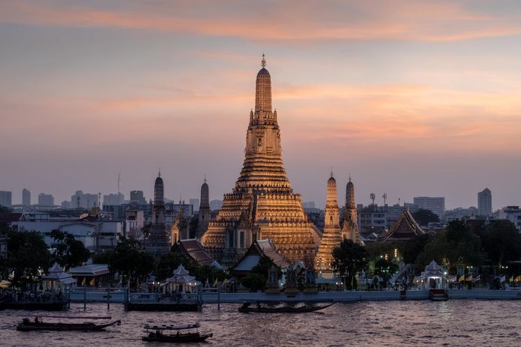 Ilustrasi lanskap Thailand.