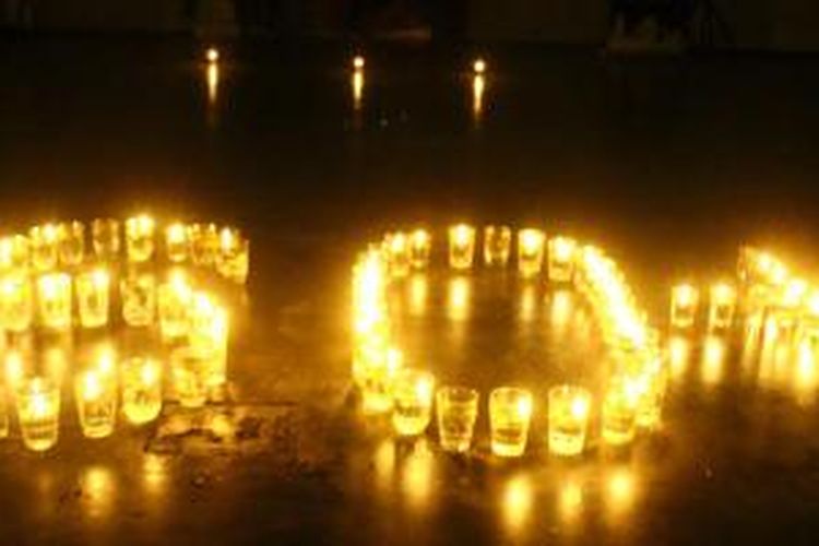 Jogja Petengan merupakan salah satu kegiatan memadamkan lampu selama satu jam yang digagas Komunitas Earth Hour Yogyakarta, Sabtu (28/3/2015).